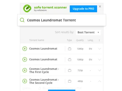 Safe Torrent Scanner bittorrent chrome extension torrent