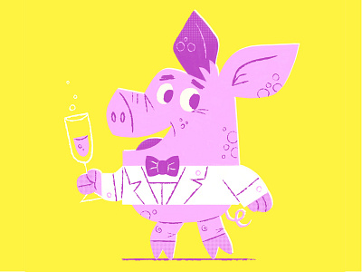 another little piggy character illustration skwirrol