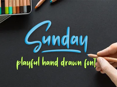 Sunday Vibes // Hand-drawn Font alphabet art bold calligraphy design font graphic joy letter lettering modern retro sign simple typeface typographic typography urban vintage
