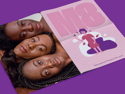 M8 commemorative Poster, international Women’s Day. branding design editorial layout illustration simple typography