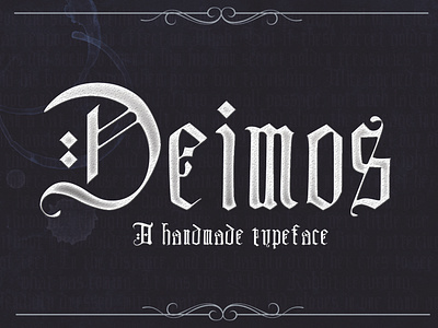 DEIMOS, a blackletter typeface blackletter blackletter typeface font font awesome font bundle font collection font design goth gothic gothic font gothic typeface typeface typeface design typeface designer typeface. lettering typefaces typography
