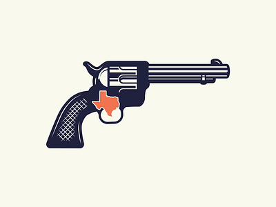 Tx Six Shooter flat gun icon pistol six shooter texas tx