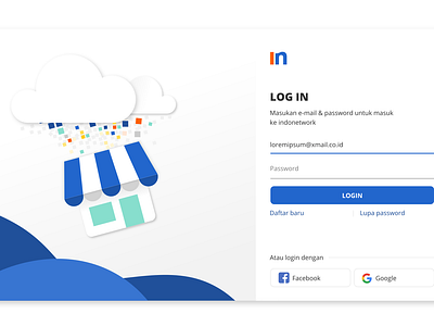 Redesign Login Page app design illustration illustrator minimal typography ui ux vector web website