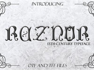 REZNOR, a Blackletter Typeface ancient blackletter font blackletter typeface denestudios font font awesome font bundle font collection font design gothic font gothic typeface reznor typeface typeface design typeface designer typeface. lettering typefaces