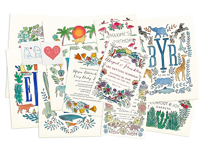 Custom paintings and stationery art branding custom art custom design design illustration invitation logo painting stationery watercolor watercolor art watercolors wedding