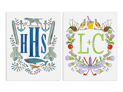 Custom crest paintings art branding custom art custom design design illustration invitation logo painting stationery watercolor watercolor art watercolors wedding