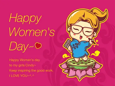 Happy Women's Day. characer color day design dribbble festival illustration interface design ui women