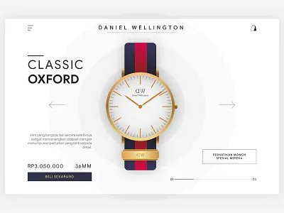 Landing Page Daniel Wellington website - UI Design clock daniel wellington dashboard dw illustration landing page ui ui design ui ux design ux ux design watch