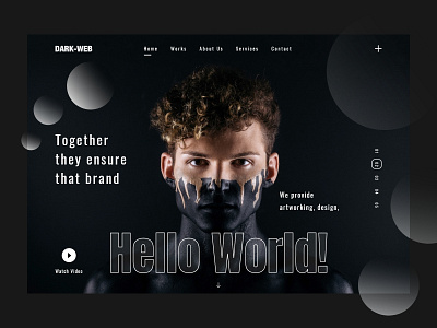 Dark Web Layout black brand dark layout dark web digital hello world new website trending ui uidesign weblayout website