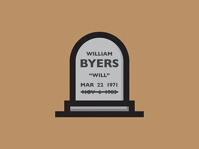 Will Byers byers design gravestone headstone icon illustration stranger things vector will