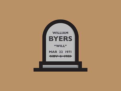 Will Byers byers design gravestone headstone icon illustration stranger things vector will