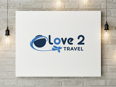 Logo Design "Love 2 Travel" art branding design gaming logo graphic design icon illustration logo logo deisgn minimal typography ui ux vector