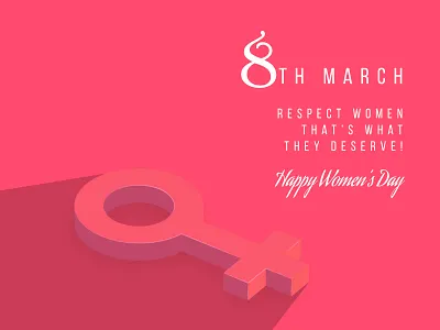 Womens Day Dribbble design digital art logo typography vector wish womens day