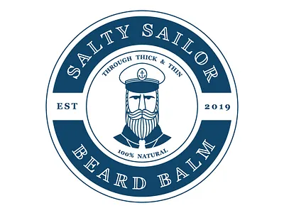 Salty Sailor Logo beard balm design icon illustrator logo photoshop sailor vector