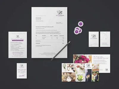 Relaunch Branding Blütenrausch Eventfloristik advertising materials concept corporate branding design final drawing logo relaunch stationary design