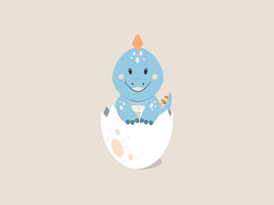 DINO-mite childrens illustration dino dinosaur egg hatch illustration