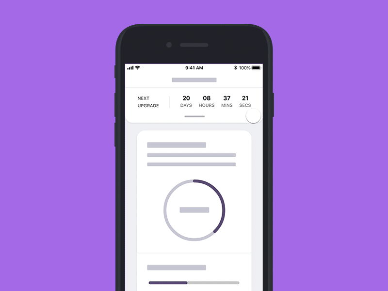 Countdown Sliding Sheet UI animation app app design countdown invision studio panels preview prototype sheets sketch slider sliding ui ui animation ui component ux ux design