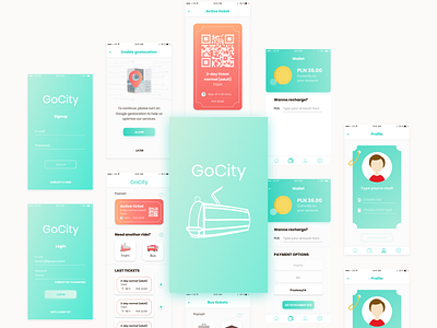 moBILET redesign: GoCity app designer figma flaticons iconfinder iphone 8 lightapp mobile app design mobile design mobilet redesign ticket app ui design ux design