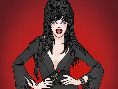 Elvira 80s elvira fanart goth gothic mistress of darkness movie