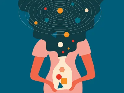 Bottled Up editorial editorial art feelings free graphic illustration space