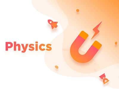 Physics design flat illustration ui vector