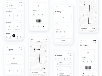 Low Fidelity Mockups app black google low fidelity skeleton ui white wireframe wireframe kit