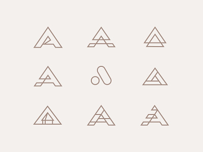 Unused Logo's (Andrew Nicolas) a brown collection icon icons line logo logos unused