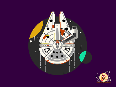 Milenium Falcon 1 branding design illustration mileniumfalcon space starwars vector