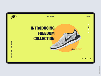 NIKE Landing Page Design Concept color exploration concept ecommerce landign page nike nike air max nike running portfolio shopping vivid web design