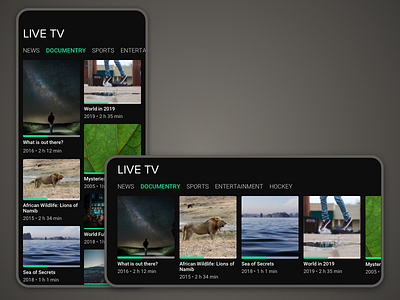 Daily UI Challenge #025 - TV App app challenge daily daily ui daily ui 25 dailyui design grid layout mobile netflix tv