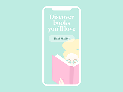 Discover books you'll love app beautifulthursdaychallenge books clean design designinspiration flat illustration mobileapp read uichallenge