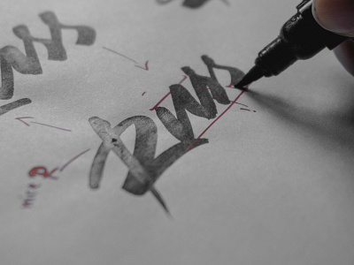 Russ - Sketch behindthescenes calligraphy design graphic art graphic design illustration lettering process sketch sketches snooze snoozeone type typography