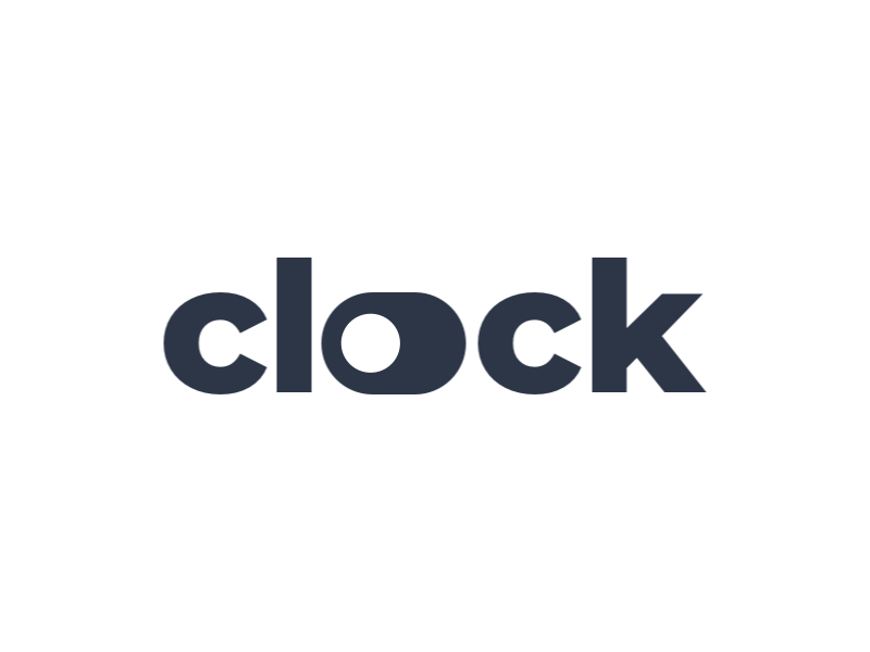 Cloock animation branding design icon logo off on switch transition type typography vector