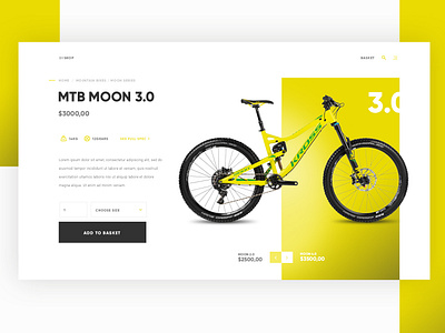 Daily UI #12 basket bike daily design ecommerce product single product web