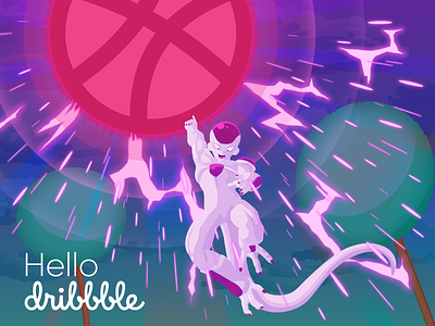 Hello Dribble! amsterdam character design debut design dragonball z firstpost firstshot freeza frieza graphic illustration illustrator planet namek