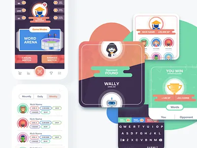 WordWar Game App Design design game game app ios app design ios game mobile app design ui ux