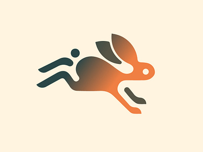 Leaping Bunny icon animal branding bunny cartoon creative design graphic icon illustration illustrator logo logo mark logomark newglue rabbit vector