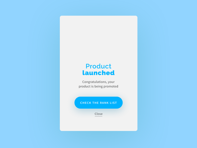 UI Concept for a Pop up / Overlay Hint animation app dailyui design icon interaction interface launch popup ui