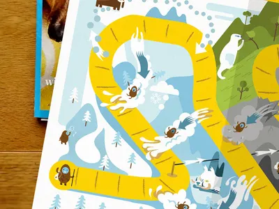 Game for a magazine "Eltern" for parents board game kid art