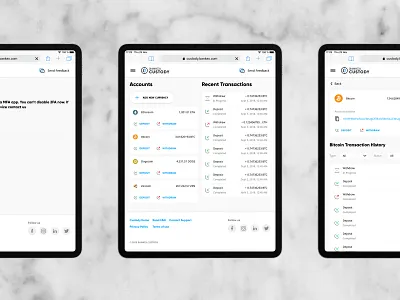 Crypto Custody / Crypto Storage blockchain crypto currency crypto dashboard