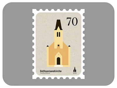 Gethsemane Church | Churches of Leipzig affinity affinity designer architecture church design graphic design icon illustration leipzig madeinaffinity stamp vector