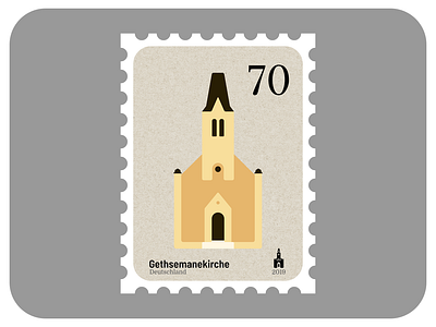 Gethsemane Church | Churches of Leipzig affinity affinity designer architecture church design graphic design icon illustration leipzig madeinaffinity stamp vector