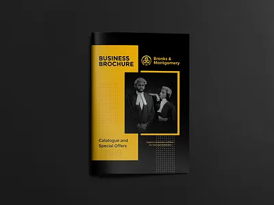 Brochure Design Cover black brochure design cover design lawyer yellow logo