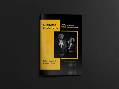 Brochure Design Cover black brochure design cover design lawyer yellow logo