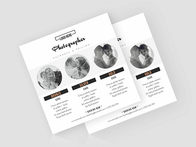 Photographer pricing and packaging list template advertising editable elegant layout indesign doc marketing minimal modern multipurpose packaging photo studio photographer price list price list price list templates pricing pricing guides pricing list printable promotional simple layout templates