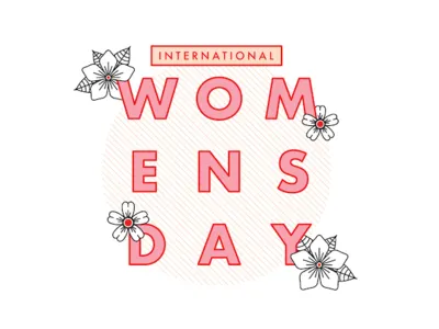 International Women's Day 2019 botanical botany flower girl power illustration line art pink red traditional illustration vancouver women empowerment womens day