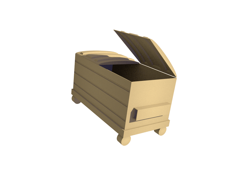 Dumpster Showroom 3d animation dumpster render trash