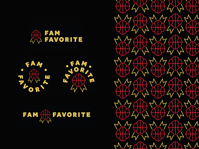 Fam Favorite Logo Options app logo branding icon logo pattern sports sports logo typography