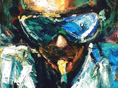 Happy Birthday Miles Davis by BRUNI bruni celebrity fine art jazz musician paintings jazz paintings miles davis miles davis art miles davis paintings paintings people portraits
