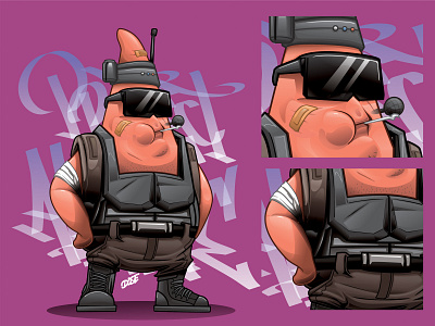 Patrick armor cartoon cartoon art cartoon comic character character concept comic digital 2d fantasy fantasy art illustration nickelodeon patrick spongebob